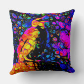 孤独な鳥4：リキッドアートスタイル クッション (裏面)