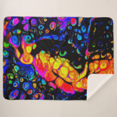 孤独な鳥4：リキッドアートスタイル シェルパブランケット (正面(横))