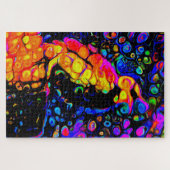 孤独な鳥4：リキッドアートスタイル ジグソーパズル (横)