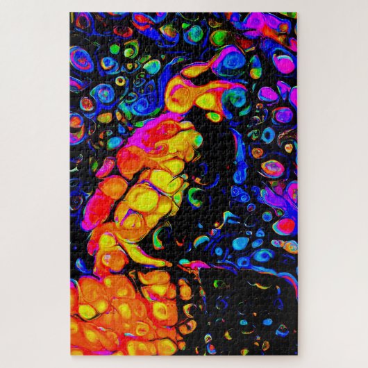 孤独な鳥4：リキッドアートスタイル ジグソーパズル (縦)