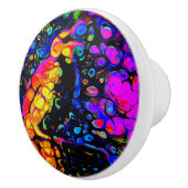 孤独な鳥4:リキッドアートスタイル セラミックノブ (右)