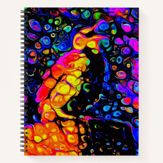 孤独な鳥4：リキッドアートスタイル ノートブック (正面)