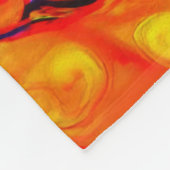 孤独な鳥4:リキッドアートスタイル フリースブランケット (角)