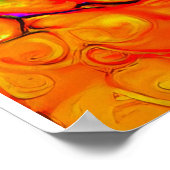 孤独な鳥4：リキッドアートスタイル ポスター (角)
