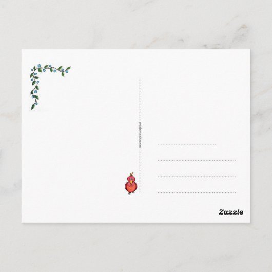 孤独な鳥 ポストカード (裏面)