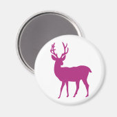 孤独な鹿シルエット磁石 マグネット (正面/裏面)