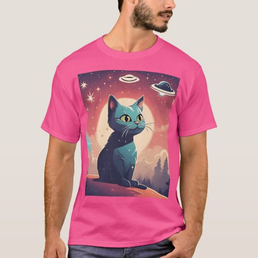 孤独なUfo猫 Tシャツ (正面)
