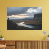 孤独のビスタ:雨が近づく キャンバスプリント (インサイチュ (リビング))