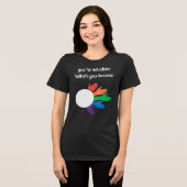 「孤独の中で、我々は自分自身を見つけやる気を起こさせるる。 トライブレンドＴシャツ (正面全面)