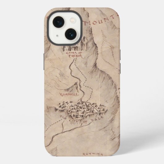 孤独の山の地図 iPhoneケース (裏面)