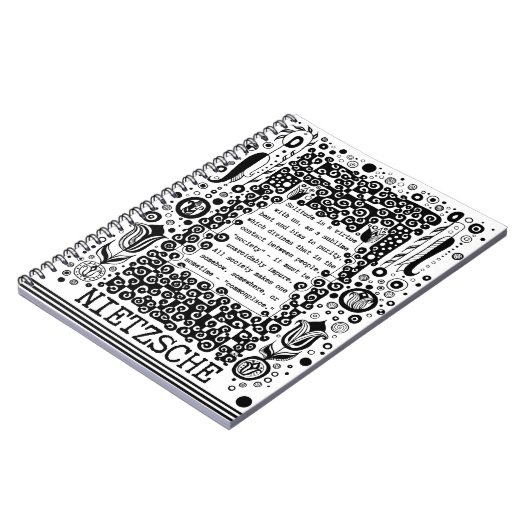 孤独はニーチェの美徳引用文 ノートブック (左側)