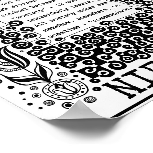 孤独はニーチェの美徳引用文 ポスター (角)