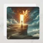 孤独を超えて：白熱［赤熱］光を放つDoutch Greeting Card シーズンカード (正面/裏面)