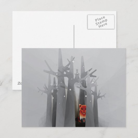 孤独キツネ ポストカード (正面/裏面)