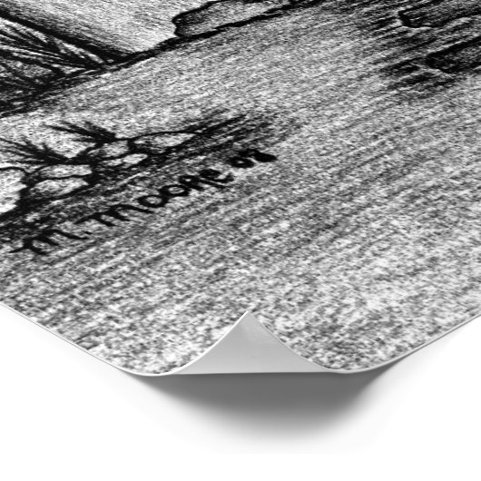 孤独プリント ポスター (角)