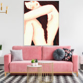 孤独抽象芸術デジタルポートレートの女性 キャンバスプリント (インサイチュ (リビング))