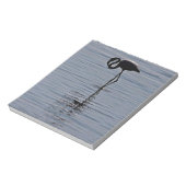 孤独芸術的なフラミンゴのシルエット ノートパッド (回転)