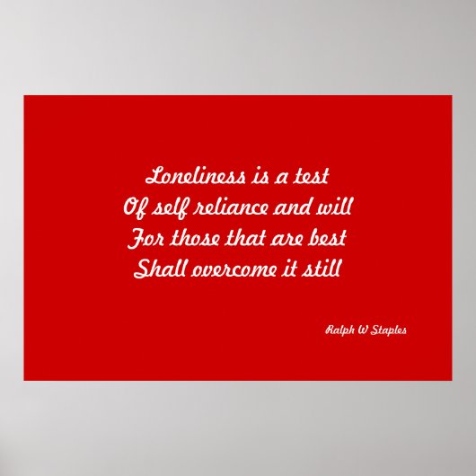 孤独 ポスター (正面)