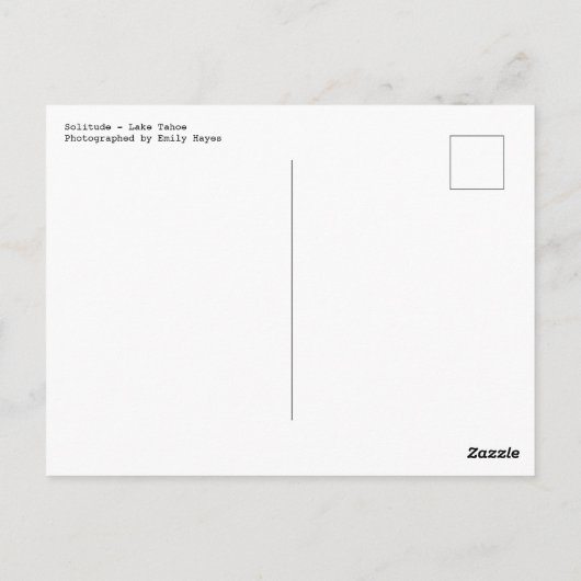 孤独 ポストカード (裏面)