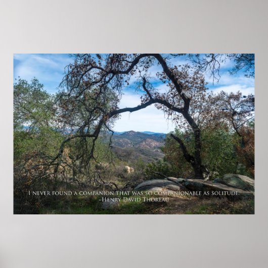 孤独 – Henry David Thoreau ポスター (正面)