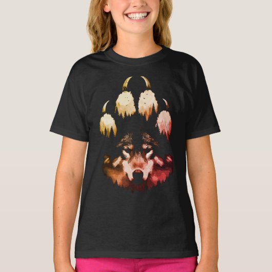 孤狼。野生の魂 Tシャツ (正面)