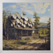 孤立したコネクテッド – 風刺おもしろい芸術 ポスター (正面)