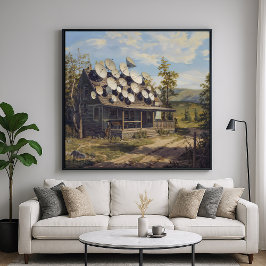 孤立したコネクテッド – 風刺おもしろい芸術 ポスター