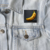 孤立したバナナ1本とその影 缶バッジ (インサイチュ)