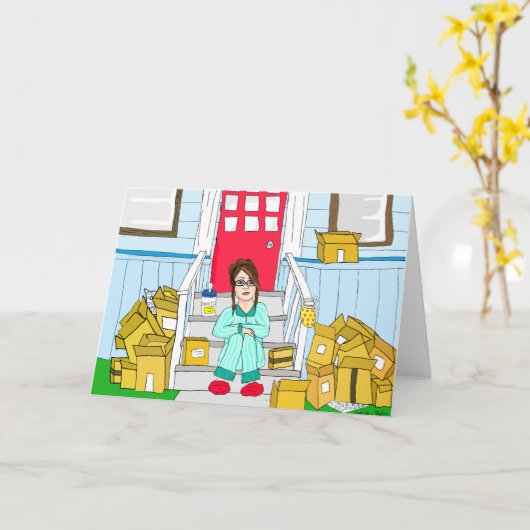 孤立したユーモアを社会から引き離す カード (黄色い花)