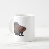 孤立した北米ビーバー コーヒーマグカップ (正面左)