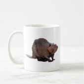 孤立した北米ビーバー コーヒーマグカップ (左)