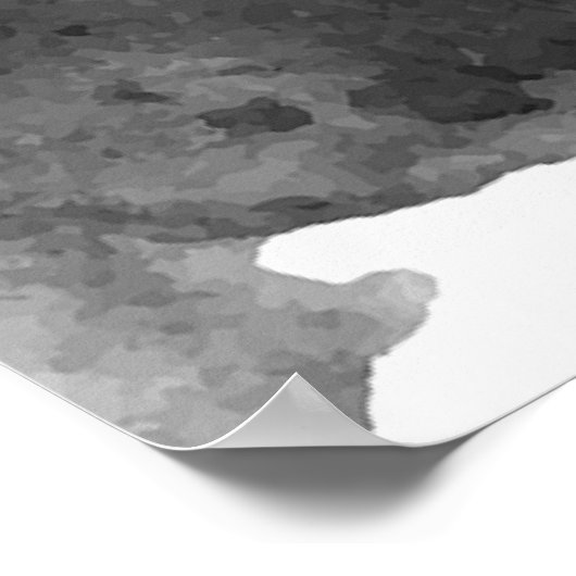 孤立した黒い水色 ポスター (角)