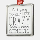 孤立した黒 |は遺伝熱狂する子である メタルオーナメント (左)