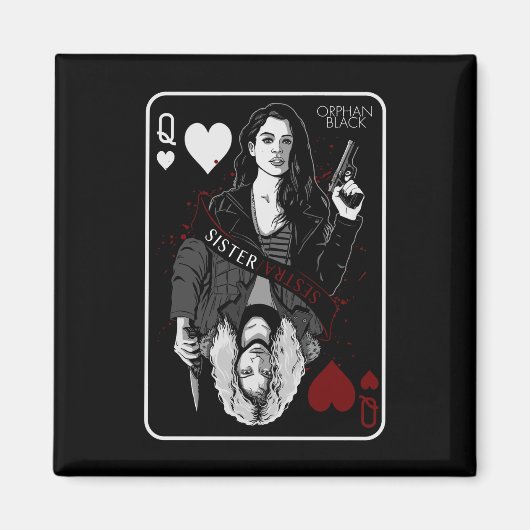 孤立した黒 |サラ&ヘレナ – シスター/セストラ マグネット (正面)