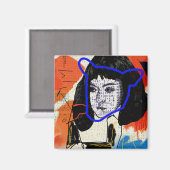 孤立した黒 |抽象芸術MKクローン – Project Leda マグネット (正面/裏面)