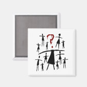 孤立した黒 | Helena – スケッチのクローン マグネット (正面/裏面)