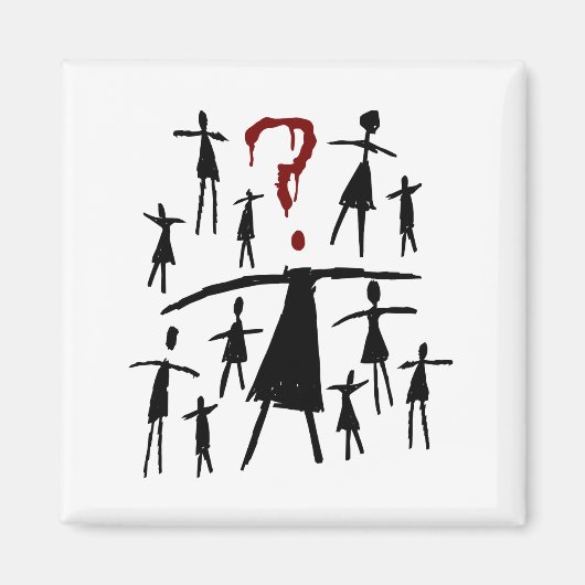 孤立した黒 | Helena – スケッチのクローン マグネット (正面)