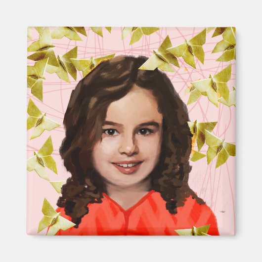 孤立した黒 | Kira – 折りガーリー紙 マグネット (正面)