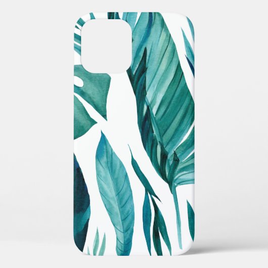 孤立したW上に抽象芸術の葉ヤシのヤシのセット Case-Mate iPhoneケース (裏面)