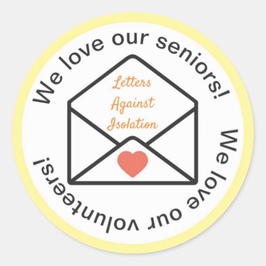 孤立に対する手紙 ラウンドシール (正面)