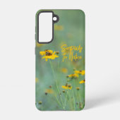 孤立感動的した黄色の野草写真 SAMSUNG GALAXYケース (裏面)