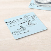 孤立 スクエアペーパーコースター (アングル)