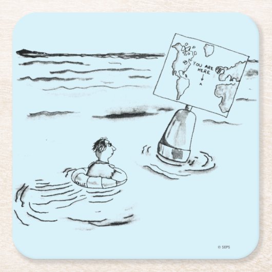 孤立 スクエアペーパーコースター (正面)