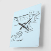 孤立 スクエア壁時計 (傾斜)