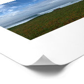 孤高のベンチカリフォルニアのカラー写真 ポスター (角)