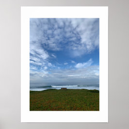 孤高のベンチカリフォルニアのカラー写真 ポスター