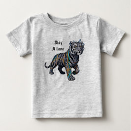 孤高の装飾部族トライグル グレー ベビーTシャツ