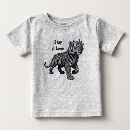 孤高の装飾部族トライグル グレー ベビーTシャツ (正面)