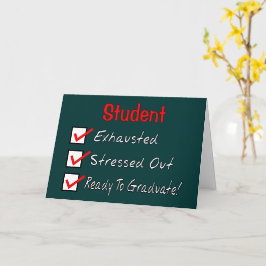 学おもしろい生の贈り物「卒業できる!」 カード (黄色い花)