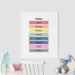 学のカラー子供の教育ポスター ポスター<br><div class="desc">「Colors Kids'学Educational Poster」で子学どもの環境を強化。 この明るく魅力的なポスターは色鮮やかの配列を備え、それぞれの色は名前で明確にラベル付けされ、若い心を魅了し、教育するために設計された。明るいデザインと色はっきりしたは、教室や遊び場、子供用の寝室に完璧な追加を作る。幼児教育に理想的な、このポスタ救済ープの子ども学は、おもしろいとインタラクティブな方法で色を認識する。ラベル澄ん付けと鮮やかなイラストは視覚的学をサポートし、色を名前と関連付け子供へ、その名前と言語の開発を強化する認識の簡単を作る。この楽し祝い教育ポスターによる発見の喜びと、そのカラフルデザインと情報コンテンツは、あなたの子供の教育の旅をサポートしながら、宇宙を明るくする。</div>